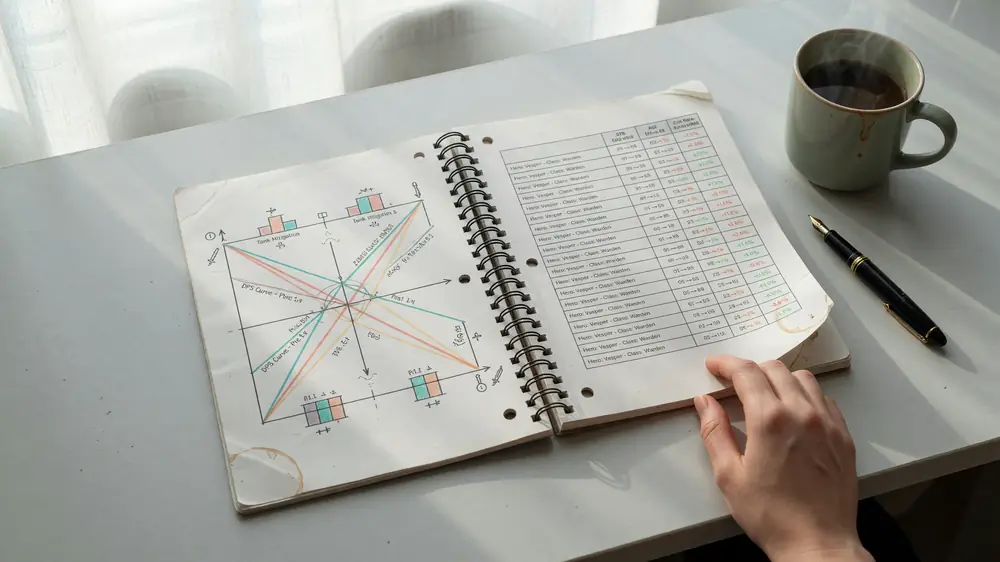 Tablet with policy notes flat on an editorial paper desk